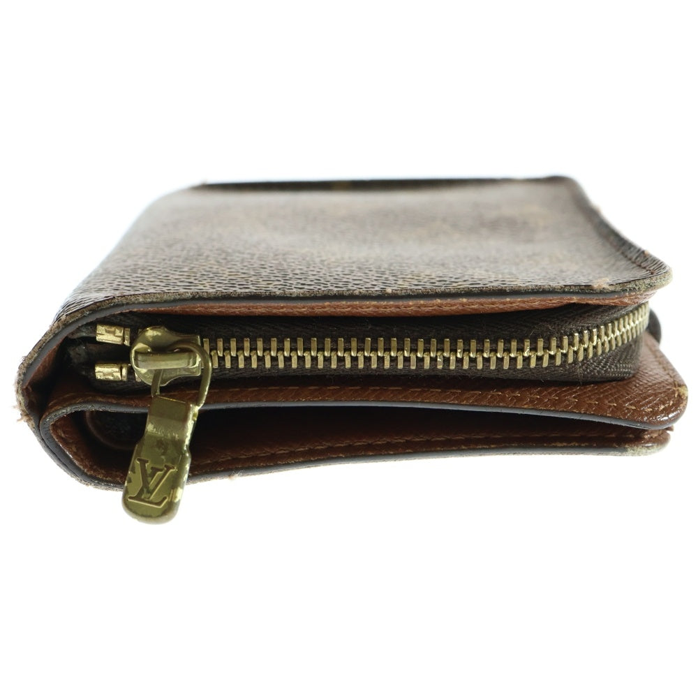 LOUIS VUITTON(ルイヴィトン) コンパクトジップ モノグラム PVC コンパクトウォレット 二つ折り財布 ゴールド金具 ブラウン M61667