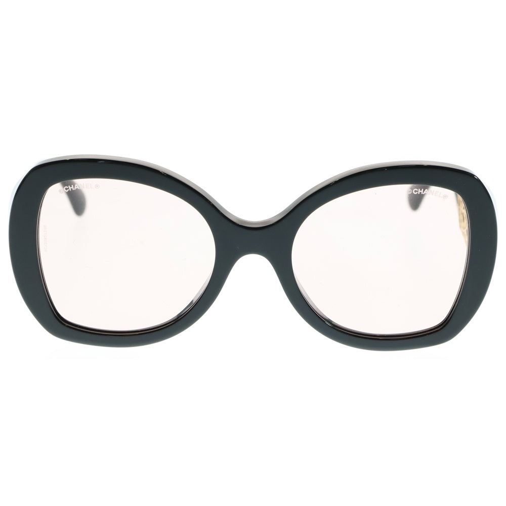 CHANEL(シャネル) バタフライ シェイプ アイウェア サングラス ブラック×ゴールド アセテート 53□20 5531-A