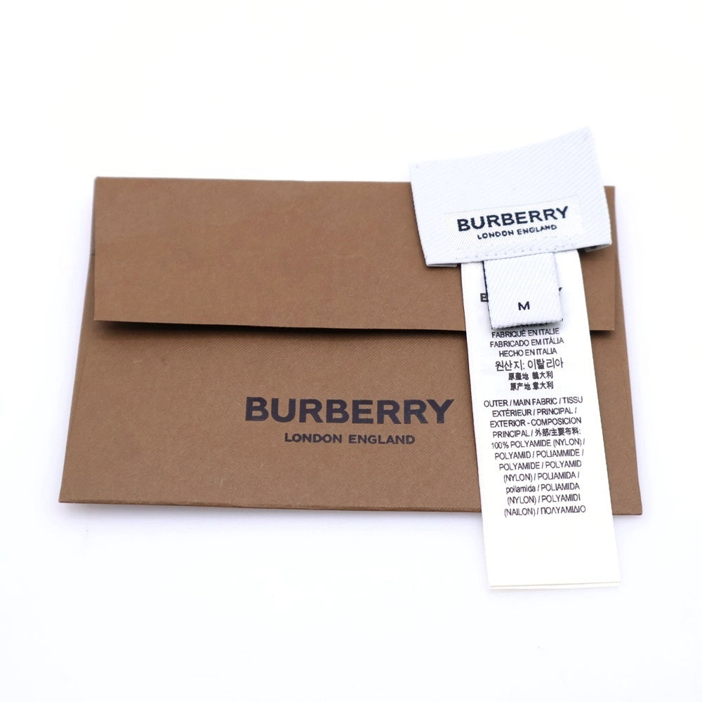 BURBERRY(バーバリー) ノバチェック総柄 ロゴプリント リバーシブル ナイロン バケットハット 帽子 ブラック/ベージュ 8064349