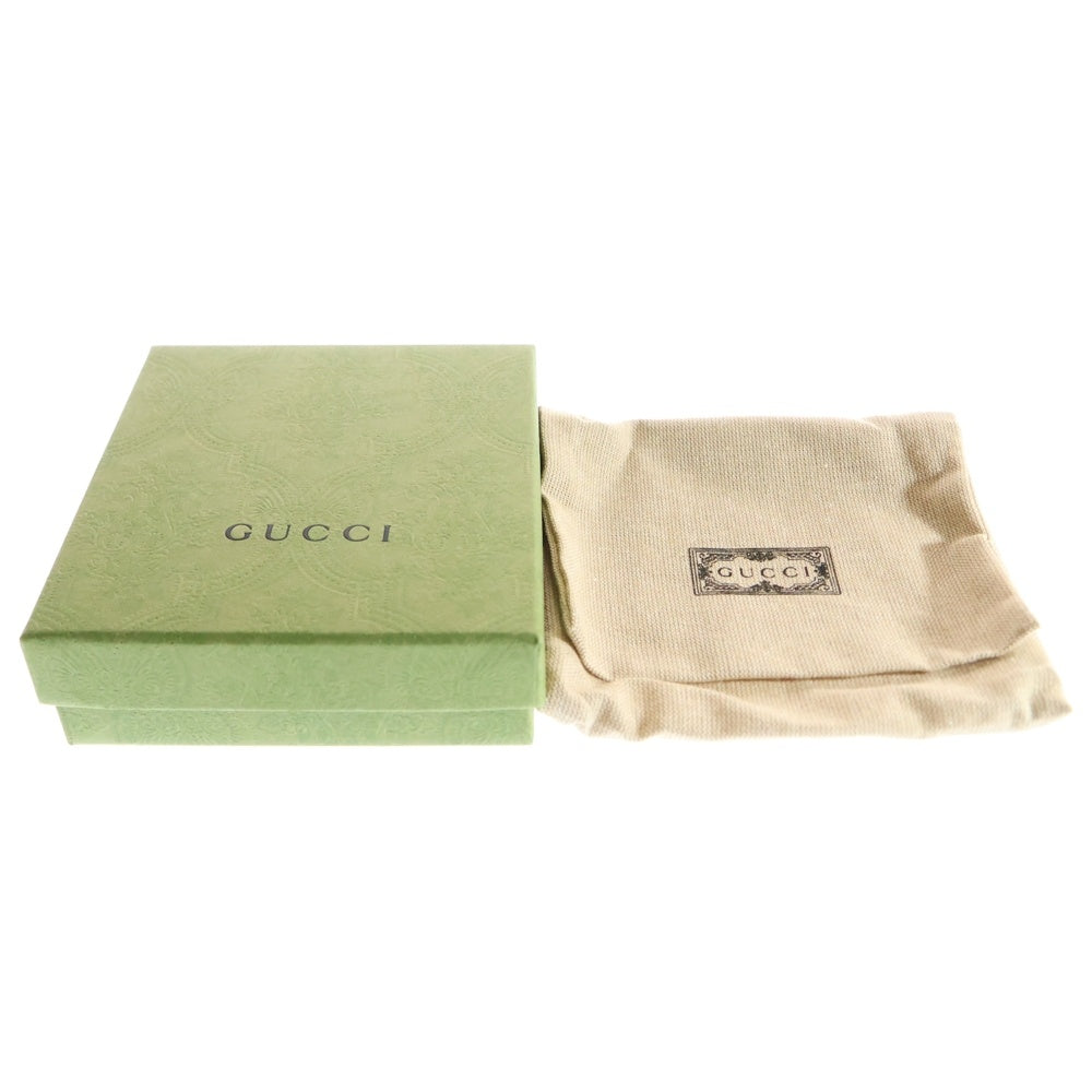 GUCCI(グッチ) アニマリエ ビー 二つ折り財布 ブラック レザー コンパクトウォレット 522915