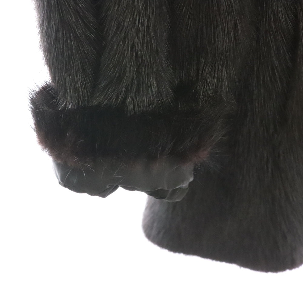 MESSALA(メッサーラ) サガミンク ファージャケット コート ブラック