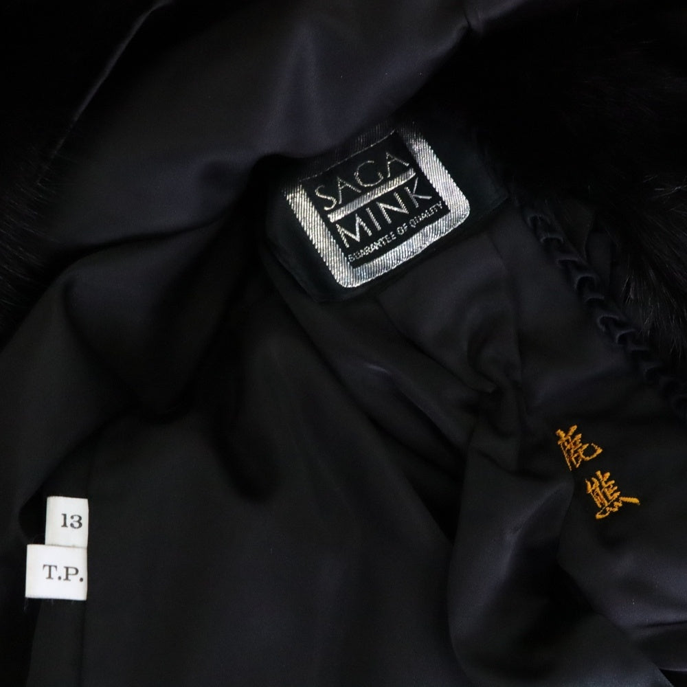 MESSALA(メッサーラ) サガミンク ファージャケット コート ブラック