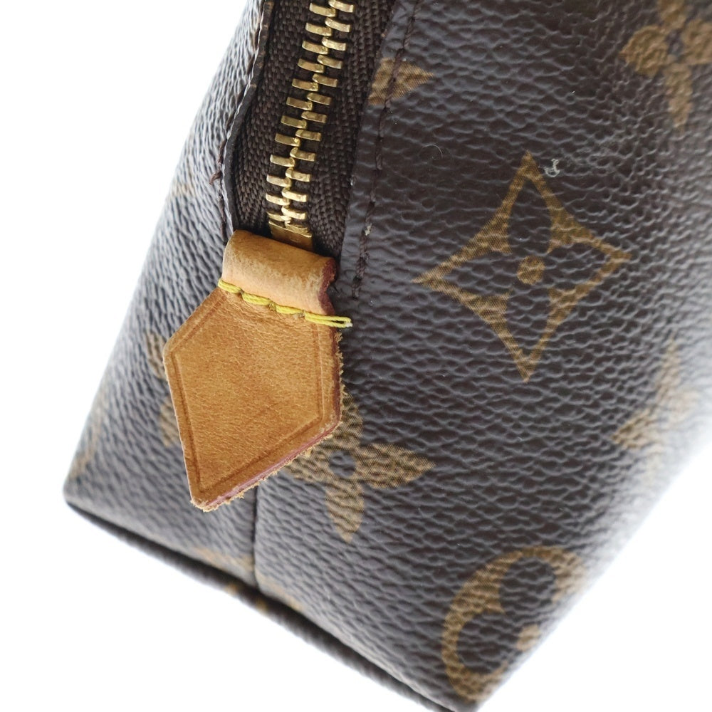 LOUIS VUITTON(ルイヴィトン) モノグラム ポシェットコスメティック メイクポーチ ケース 収納 ブラウン ゴールド金具 レザー×PVC M47515