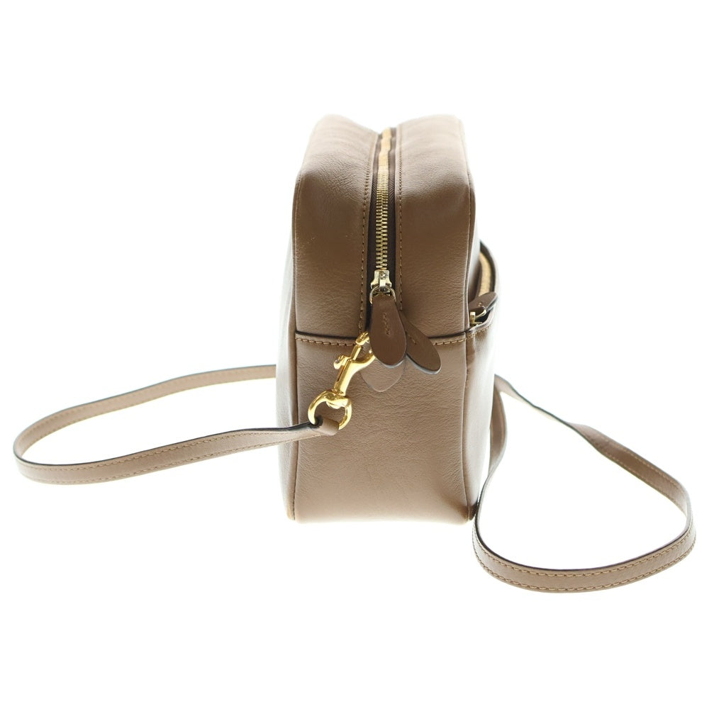 J&M DAVIDSON(ジェイアンドエムデヴィッドソン) カーニバル ショルダーバッグ ミニバッグ ブラウン キャメル レザー ゴールド金具