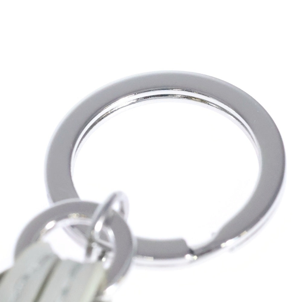 DIOR(ディオール) ワールドマップ スター レザー ノベルティ バッグチャーム キーホルダー シルバー/グレー