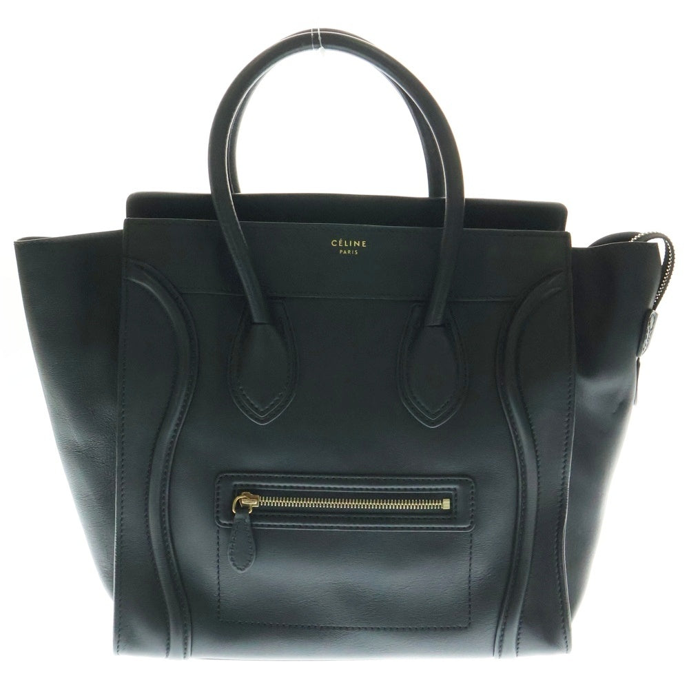 CELINE(セリーヌ) ラゲージ ミニショッパー ブラック レザー ハンドバッグ