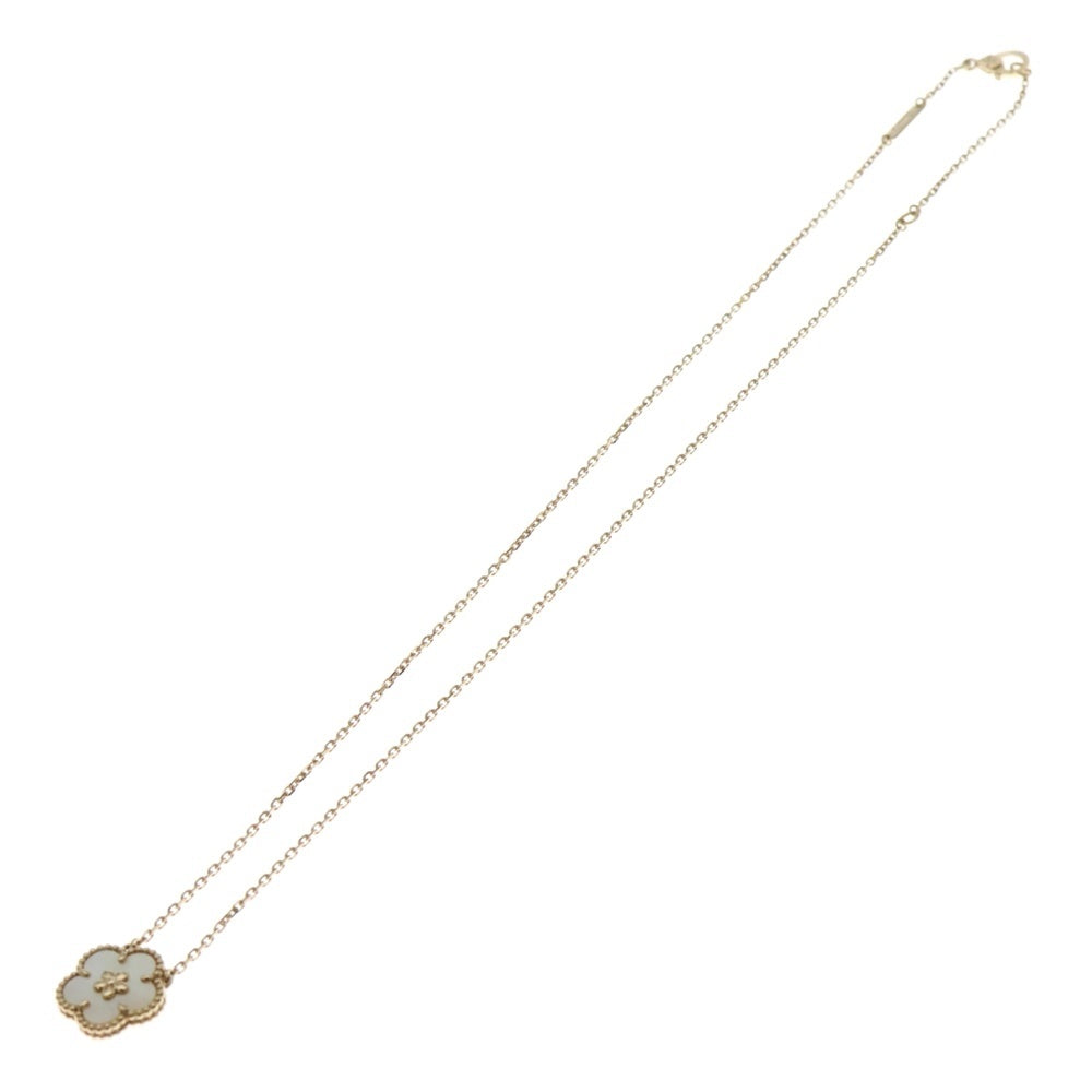 Van Cleef & Arpels(ヴァンクリーフアンドアーペル) ラッキースプリング プラムブロッサム マザーオブパール ネックレス ピンクゴールド K18PG VCARP9X100 ジュエリー