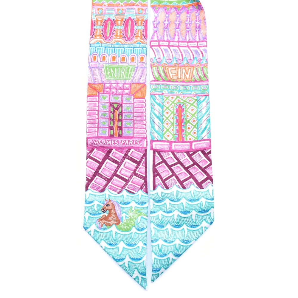 HERMES(エルメス) Super Silk Quest スーパー シルク クエスト ツイリー マルチカラー スカーフ