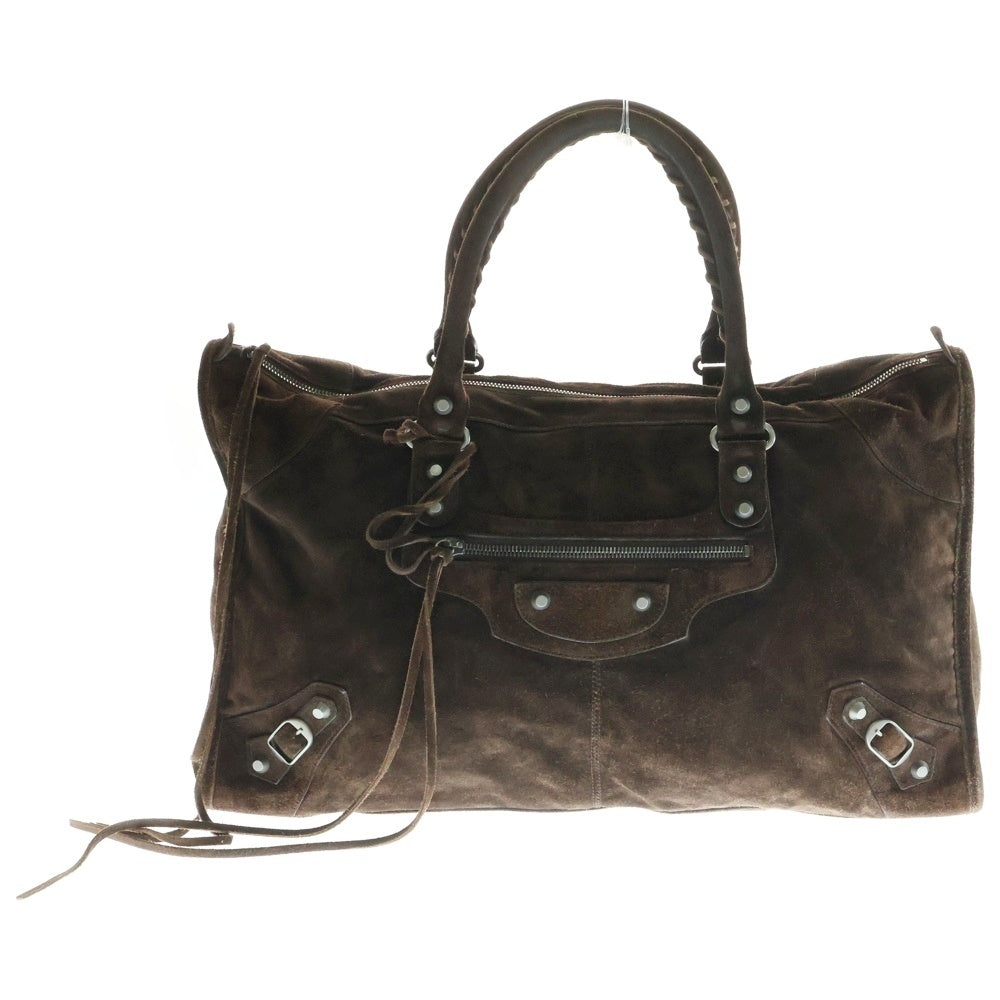 BALENCIAGA(バレンシアガ) ザ・ワーク ハンドバッグ トートバッグ ブラウン スエード シルバー金具