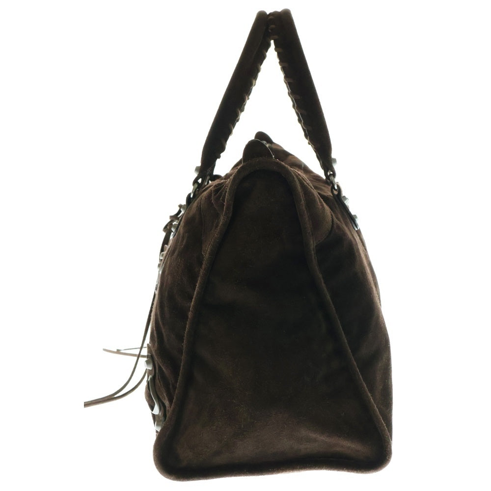 BALENCIAGA(バレンシアガ) ザ・ワーク ハンドバッグ トートバッグ ブラウン スエード シルバー金具