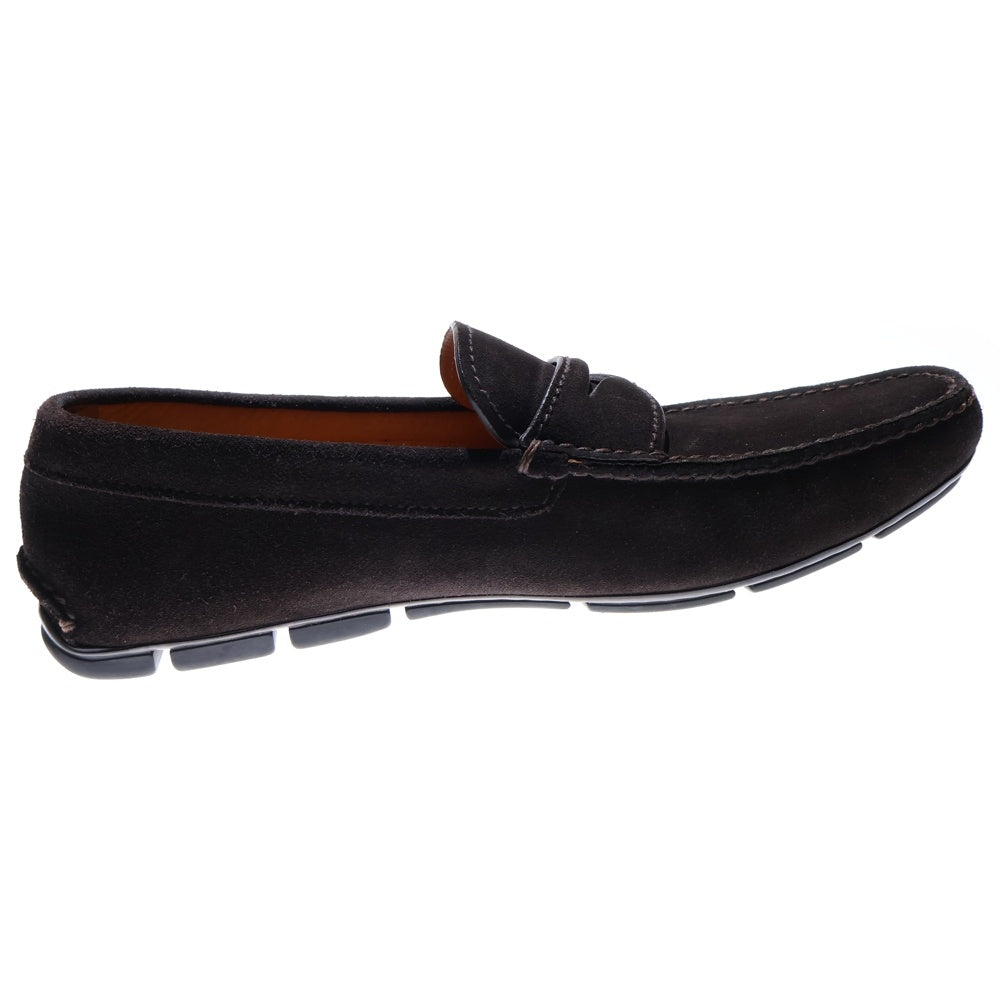 PRADA(プラダ) ロゴ スエードローファー レザーシューズ ブラウン