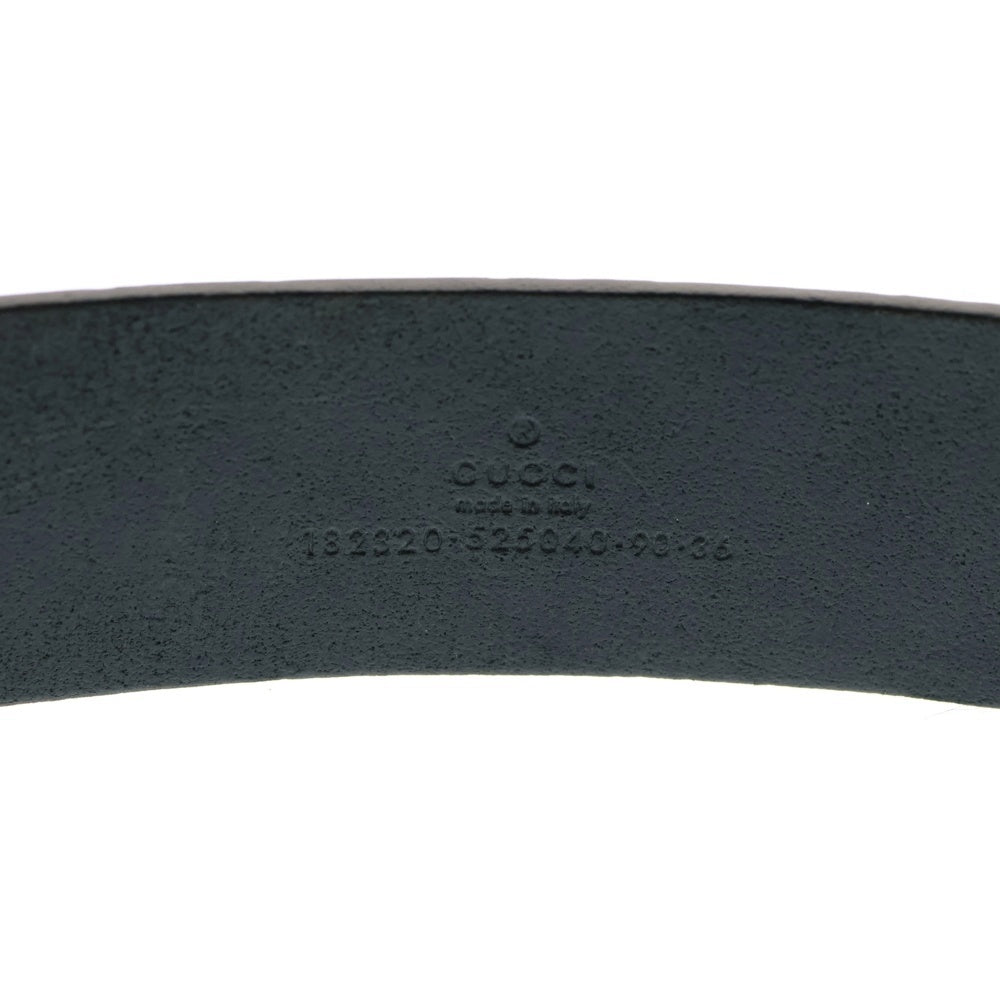 GUCCI(グッチ) グッチシマ GG レザーベルト インターロッキングバックル ブラック 182320