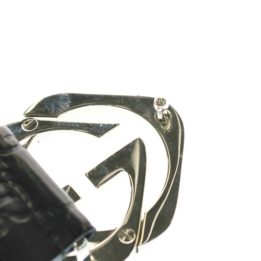 GUCCI(グッチ) グッチシマ GG レザーベルト インターロッキングバックル ブラック 182320