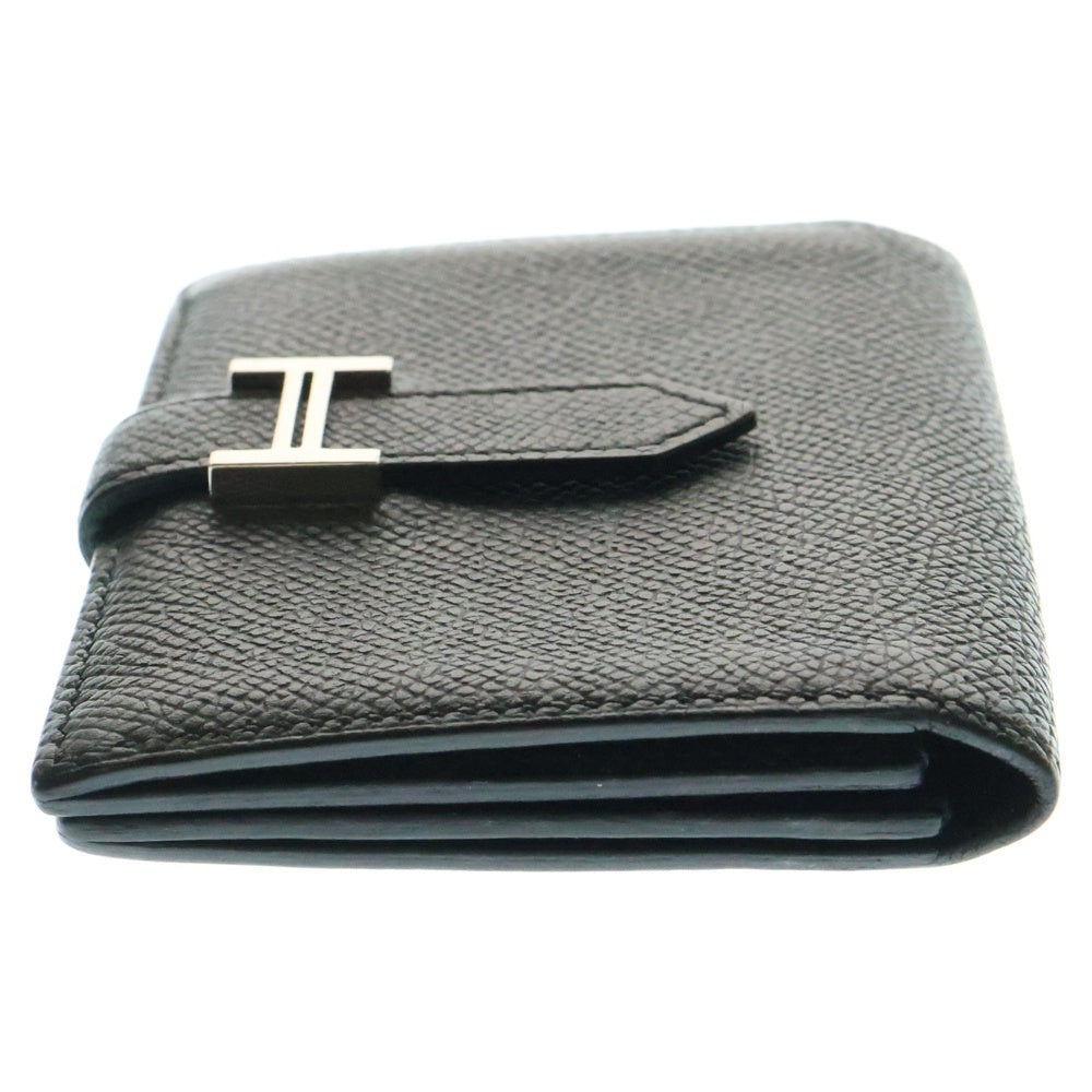 HERMES(エルメス) ベアンミニ カードケース 名刺入れ 財布 エプソン ブラック シルバー金具 T刻印