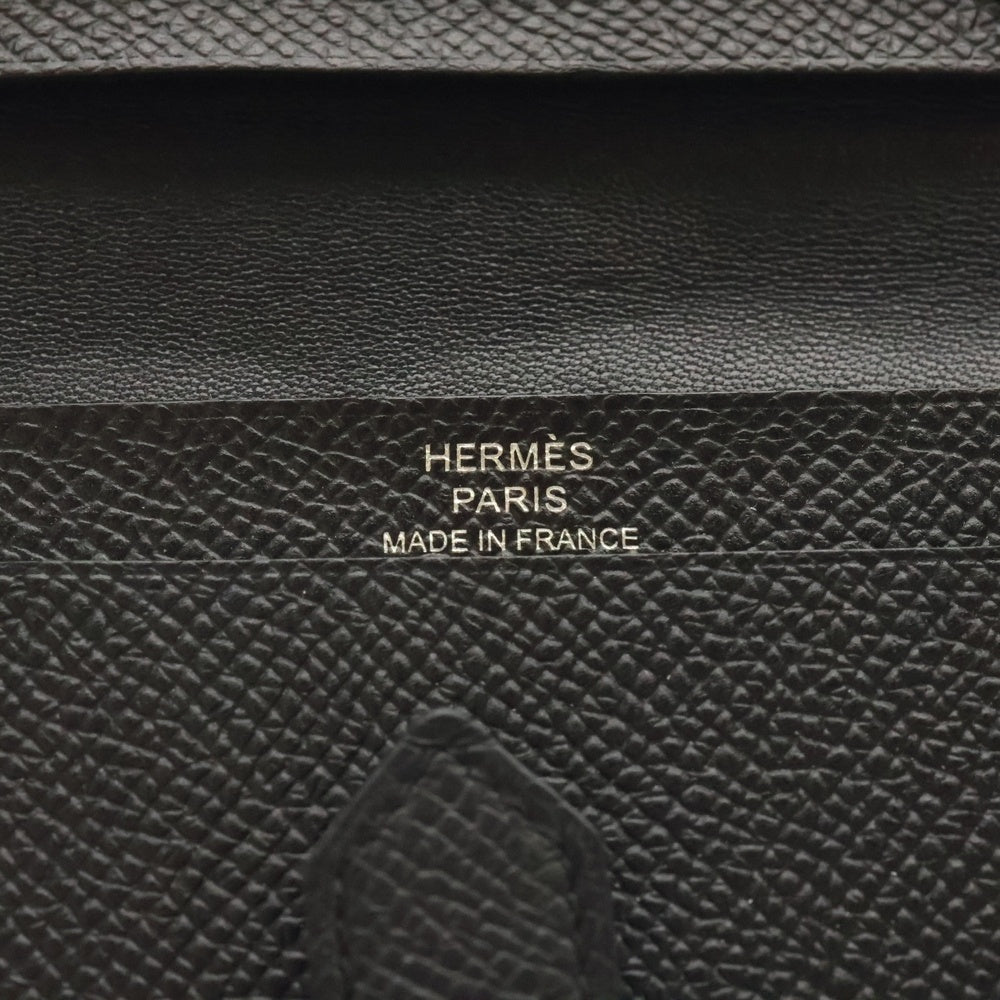 HERMES(エルメス) ベアンミニ カードケース 名刺入れ 財布 エプソン ブラック シルバー金具 T刻印