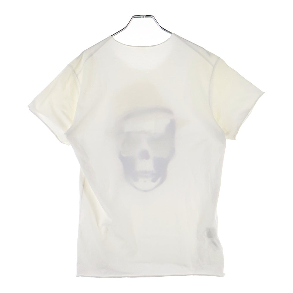 lucien pellat-finet(ルシアンペラフィネ) スタッズ付スカルプリント半袖Tシャツ カットソー ホワイト