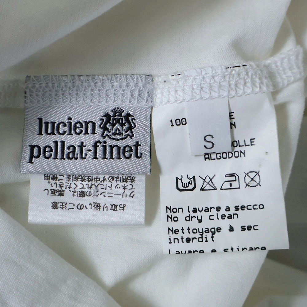 lucien pellat-finet(ルシアンペラフィネ) スタッズ付スカルプリント半袖Tシャツ カットソー ホワイト