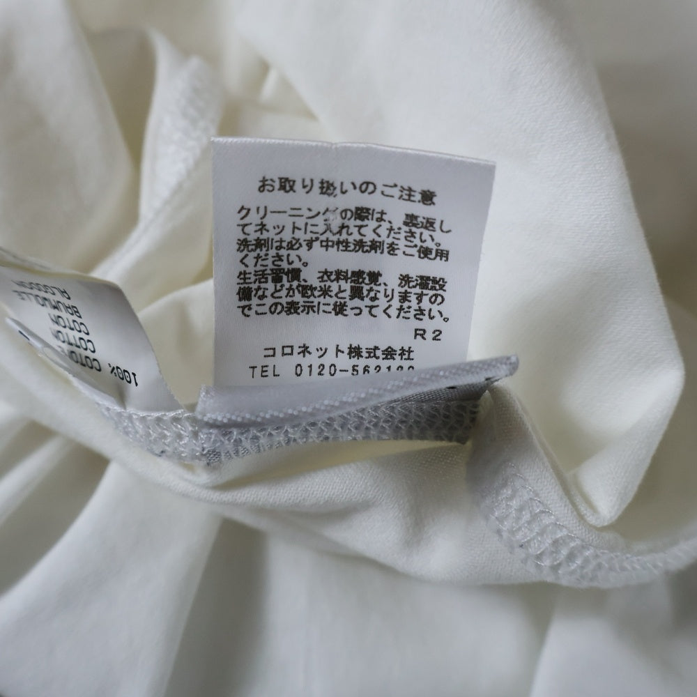 lucien pellat-finet(ルシアンペラフィネ) スタッズ付スカルプリント半袖Tシャツ カットソー ホワイト