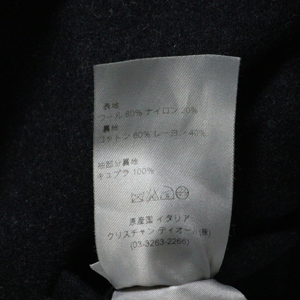 Dior HOMME(ディオールオム) メルトンウール ダブルブレスト Pコート チャコール/グレー 233C433A2068