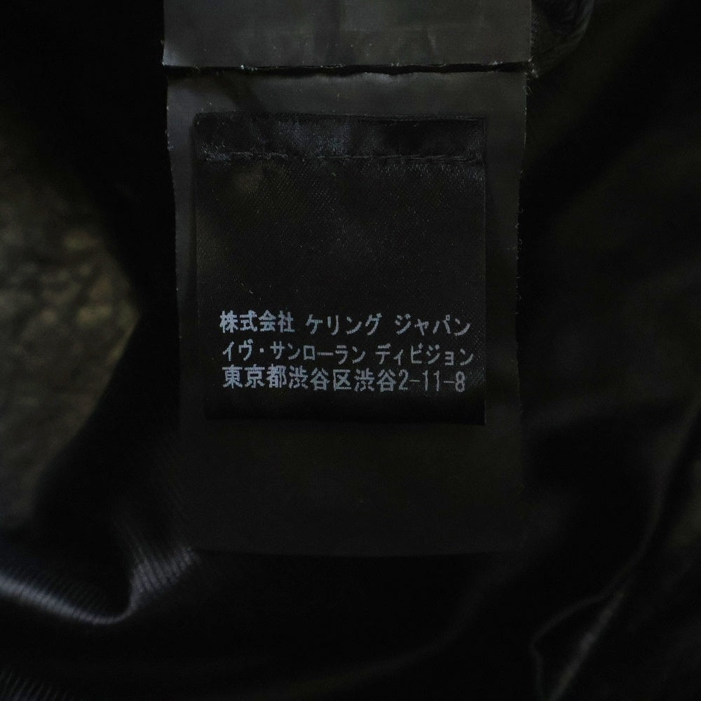 SAINT LAURENT PARIS(サンローランパリ) 15AW クラシックモーターサイクル ラムスキン レザー ジップアップ ダブルライダース ジャケット ブラック 397440
