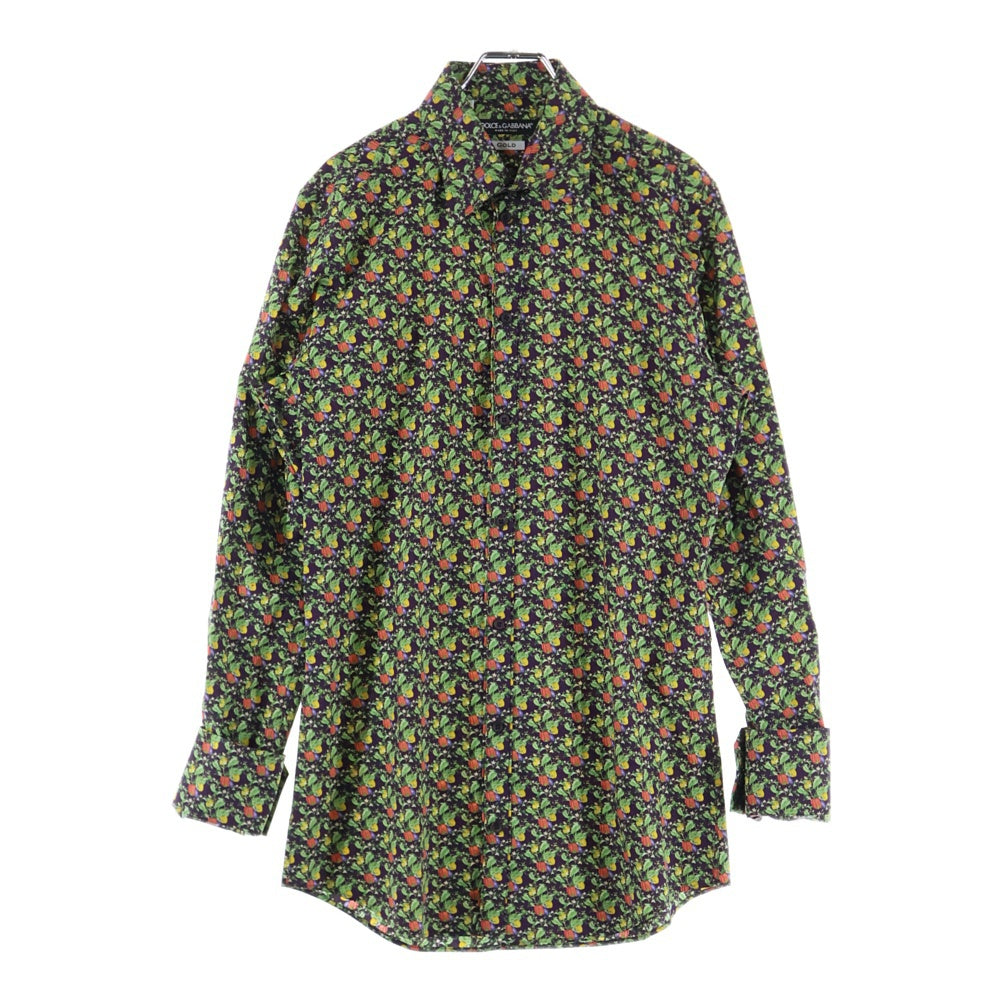 DOLCE & GABBANA(ドルチェアンドガッバーナ) フラワープリント コットン長袖シャツ ブラウス マルチカラー