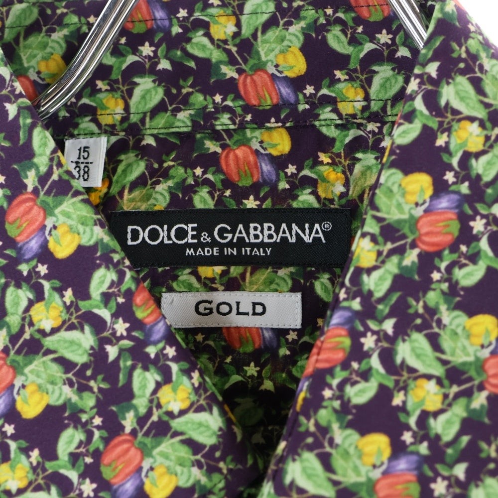 DOLCE & GABBANA(ドルチェアンドガッバーナ) フラワープリント コットン長袖シャツ ブラウス マルチカラー
