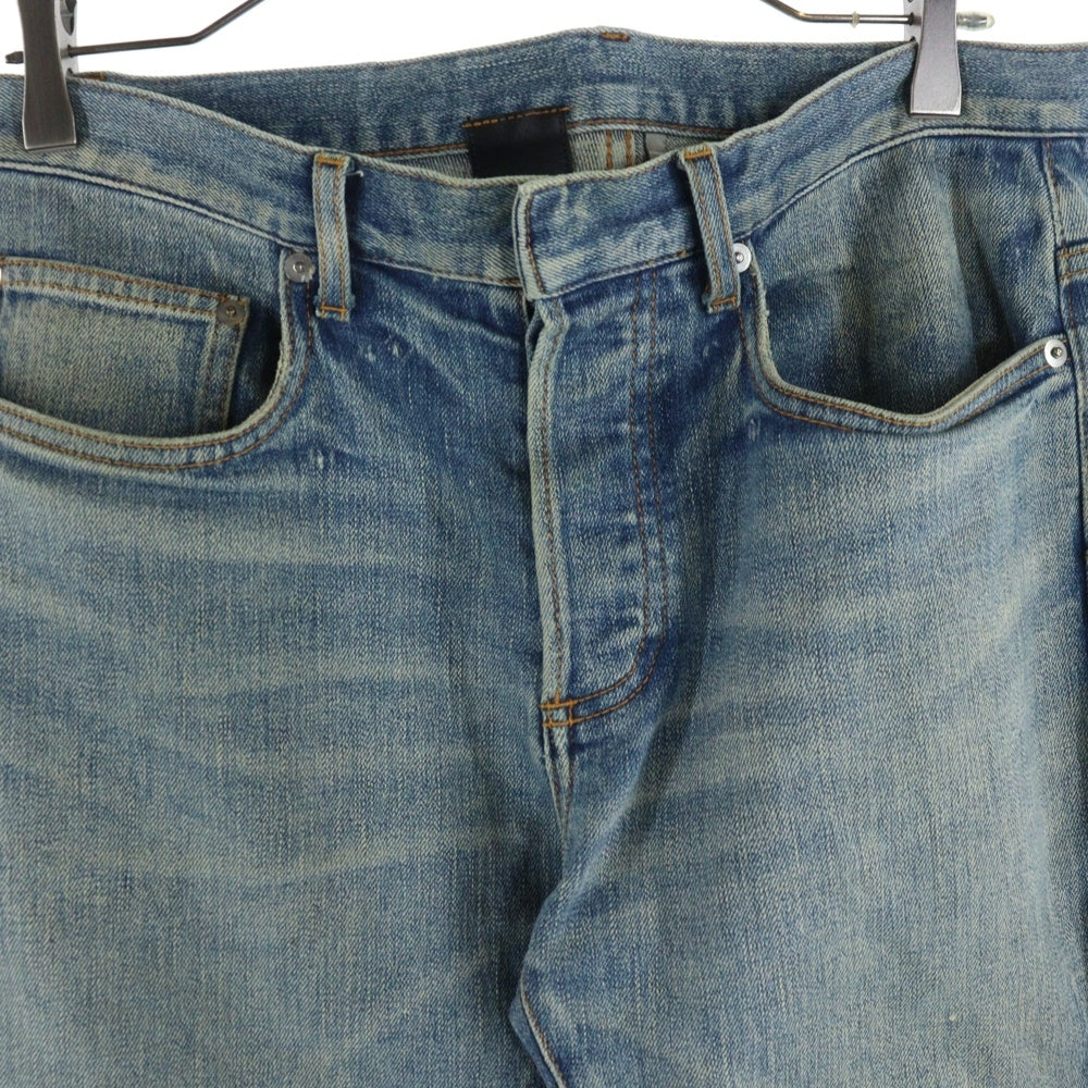 Dior HOMME(ディオールオム) 13AW ウォッシュ加工 スリム テーパードデニムパンツ ジーンズ インディゴ 163D019TY060