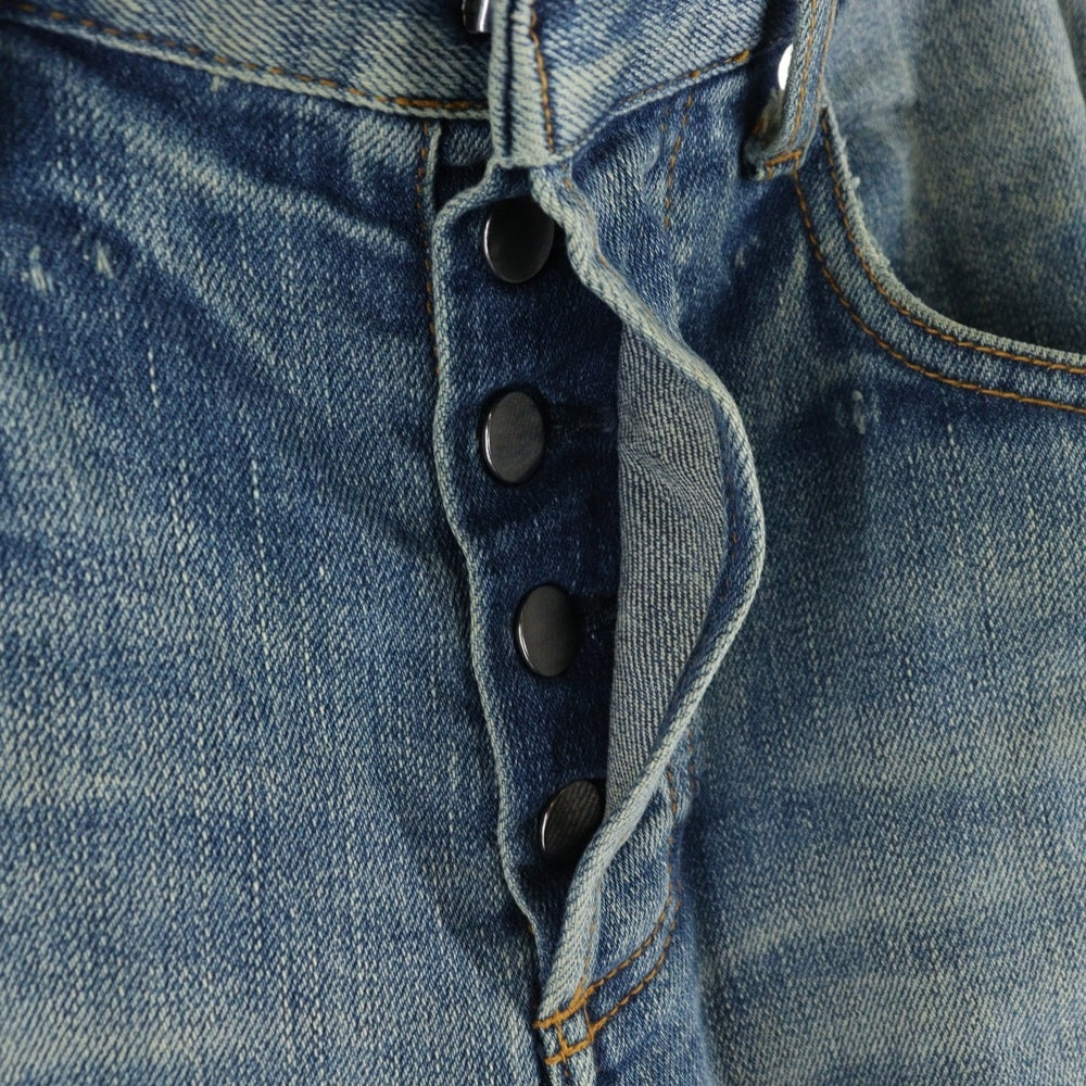 Dior HOMME(ディオールオム) 13AW ウォッシュ加工 スリム テーパードデニムパンツ ジーンズ インディゴ 163D019TY060