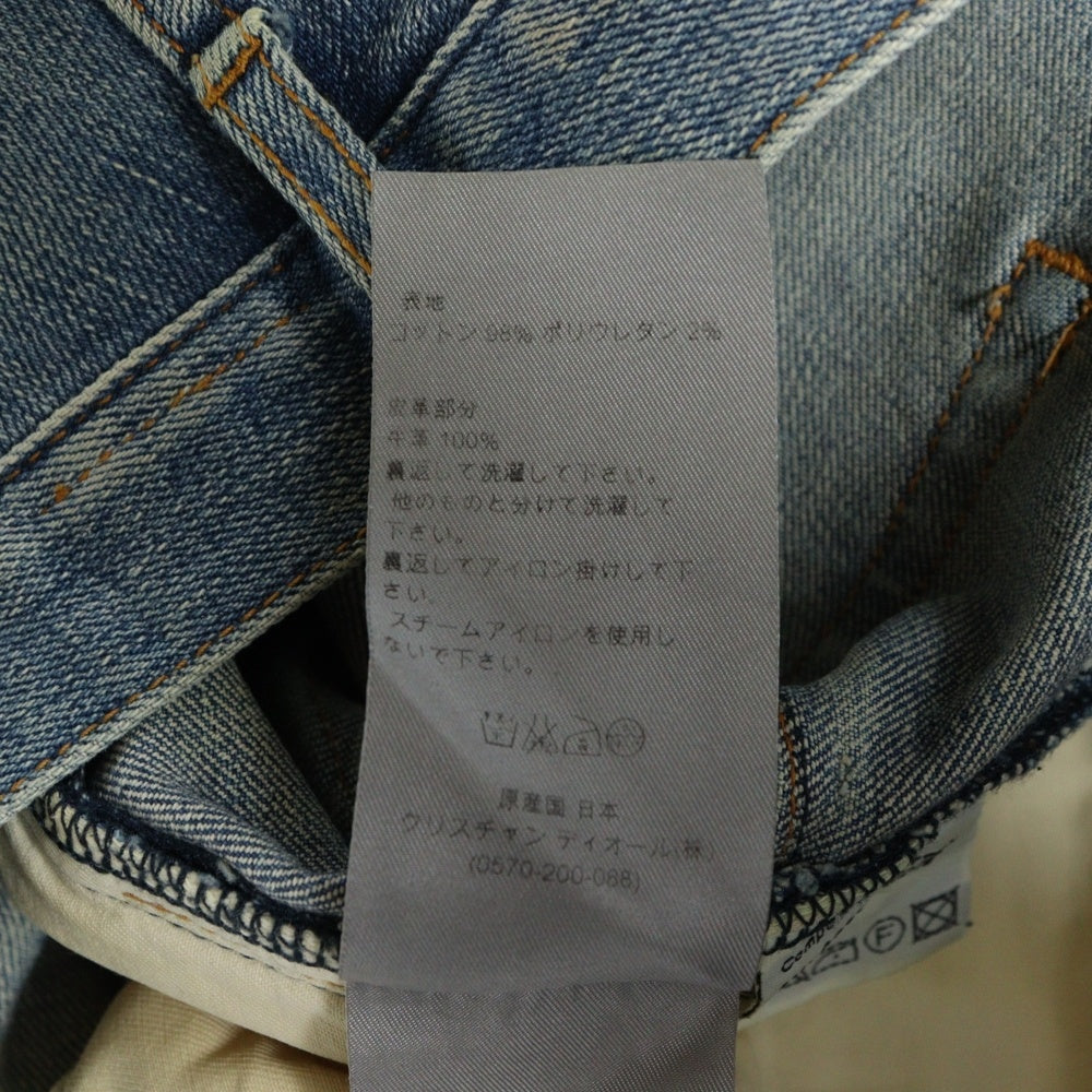 Dior HOMME(ディオールオム) 13AW ウォッシュ加工 スリム テーパードデニムパンツ ジーンズ インディゴ 163D019TY060