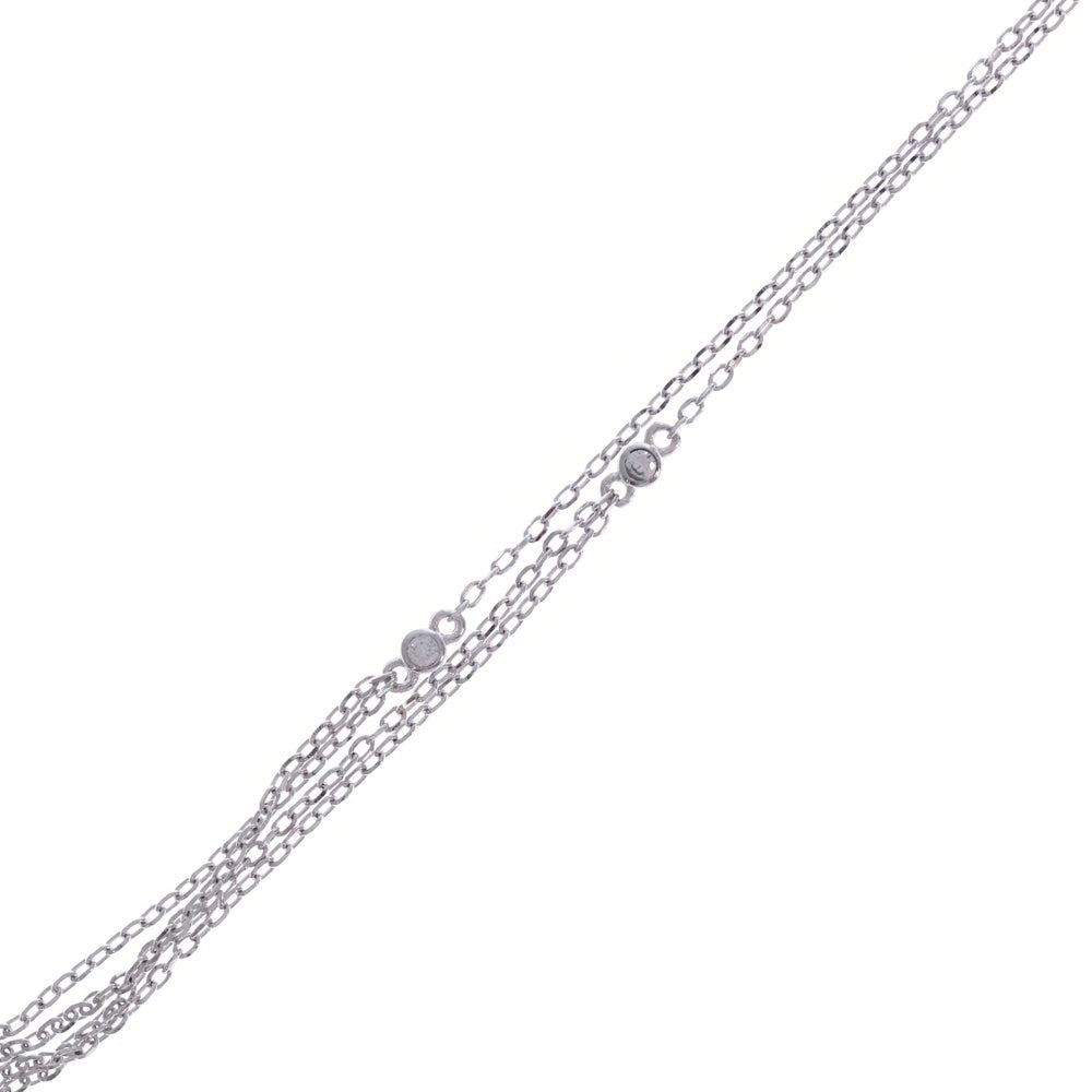 Folli Follie(フォリフォリ) ハートモチーフ ラインストーン チェーンネックレス シルバー レディース