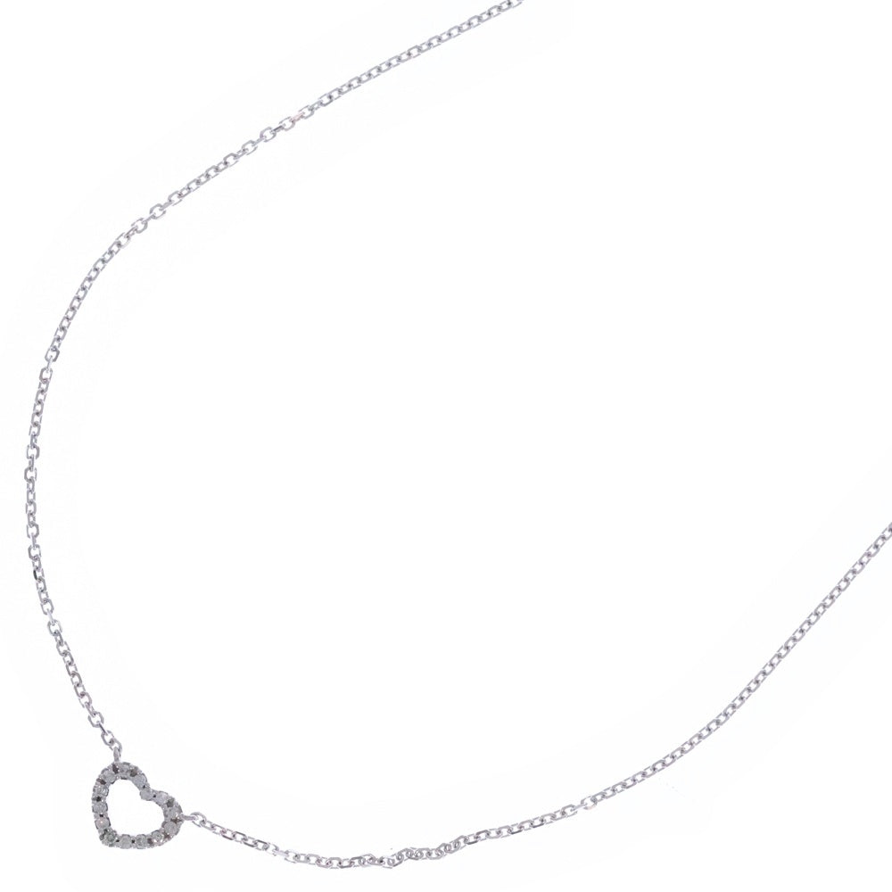 Folli Follie(フォリフォリ) ハートモチーフ ラインストーン チェーンネックレス シルバー レディース