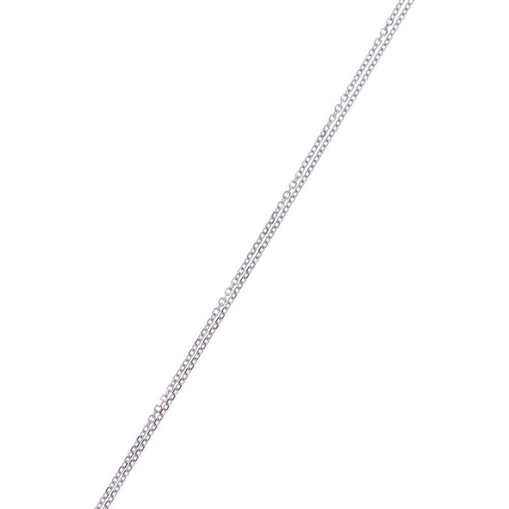 Folli Follie(フォリフォリ) ハートモチーフ ラインストーン チェーンネックレス シルバー レディース