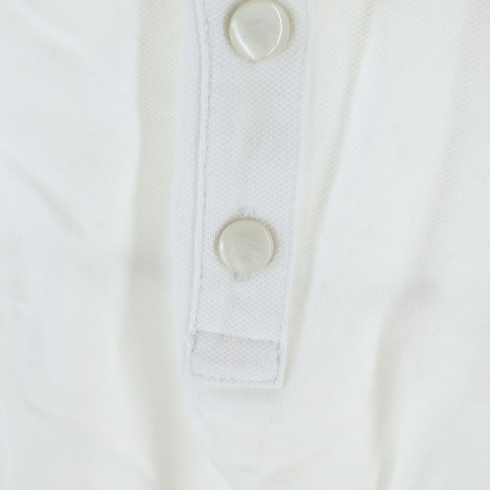 BURBERRY BLUE LABEL(バーバリーブルーレーベル) ロゴ刺繍 バーバリーチェック 襟付半袖ワンピース ホワイト レディース