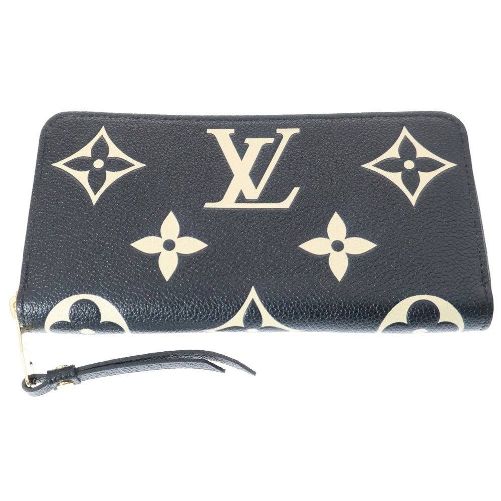 LOUIS VUITTON(ルイヴィトン) モノグラムアンプラント ラウンドジッピーレザーロングウォレット 長財布 ブラック/ベージュ M80481