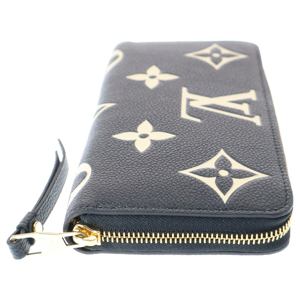 LOUIS VUITTON(ルイヴィトン) モノグラムアンプラント ラウンドジッピーレザーロングウォレット 長財布 ブラック/ベージュ M80481