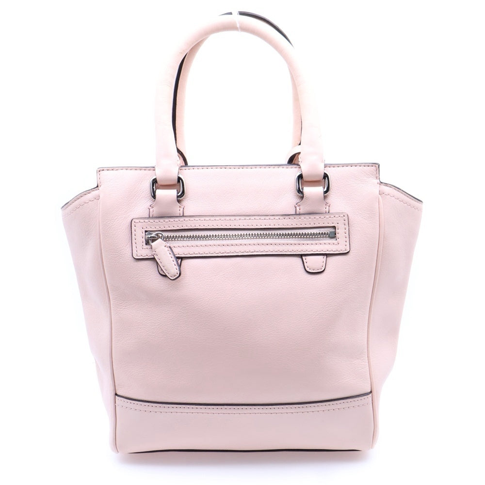 COACH(コーチ) タッセル レザー 2WAY ハンド ショルダーバッグ シルバー金具 ピンク