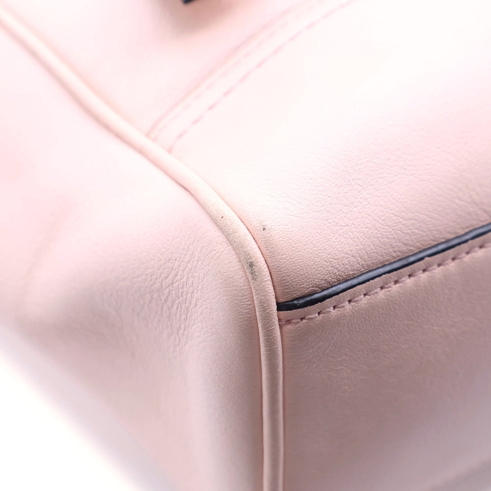 COACH(コーチ) タッセル レザー 2WAY ハンド ショルダーバッグ シルバー金具 ピンク