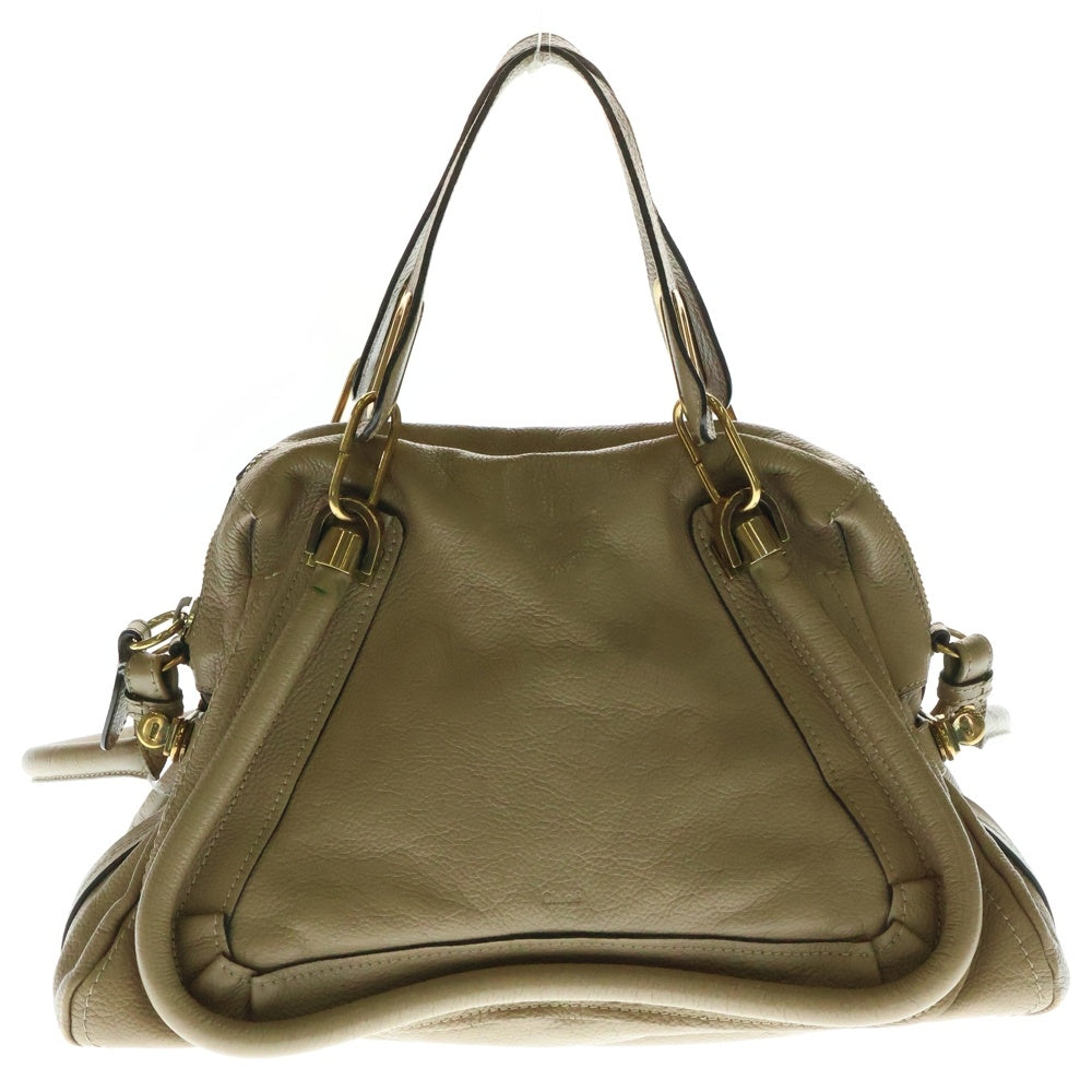 Chloe(クロエ) パラティ 2wayショルダーバッグ ハンドバッグ ベージュ ゴールド金具 レザー