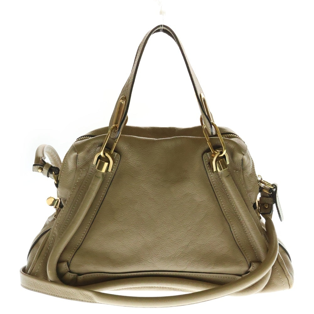 Chloe(クロエ) パラティ 2wayショルダーバッグ ハンドバッグ ベージュ ゴールド金具 レザー