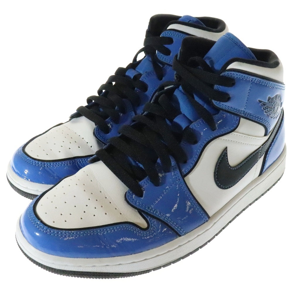 NIKE(ナイキ) AIR JORDAN 1 MID SIGNAL BLUE エアジョーダン1 ミッド SE シグナルブルー ハイカットスニーカー ブルー 27cm DD6834-402