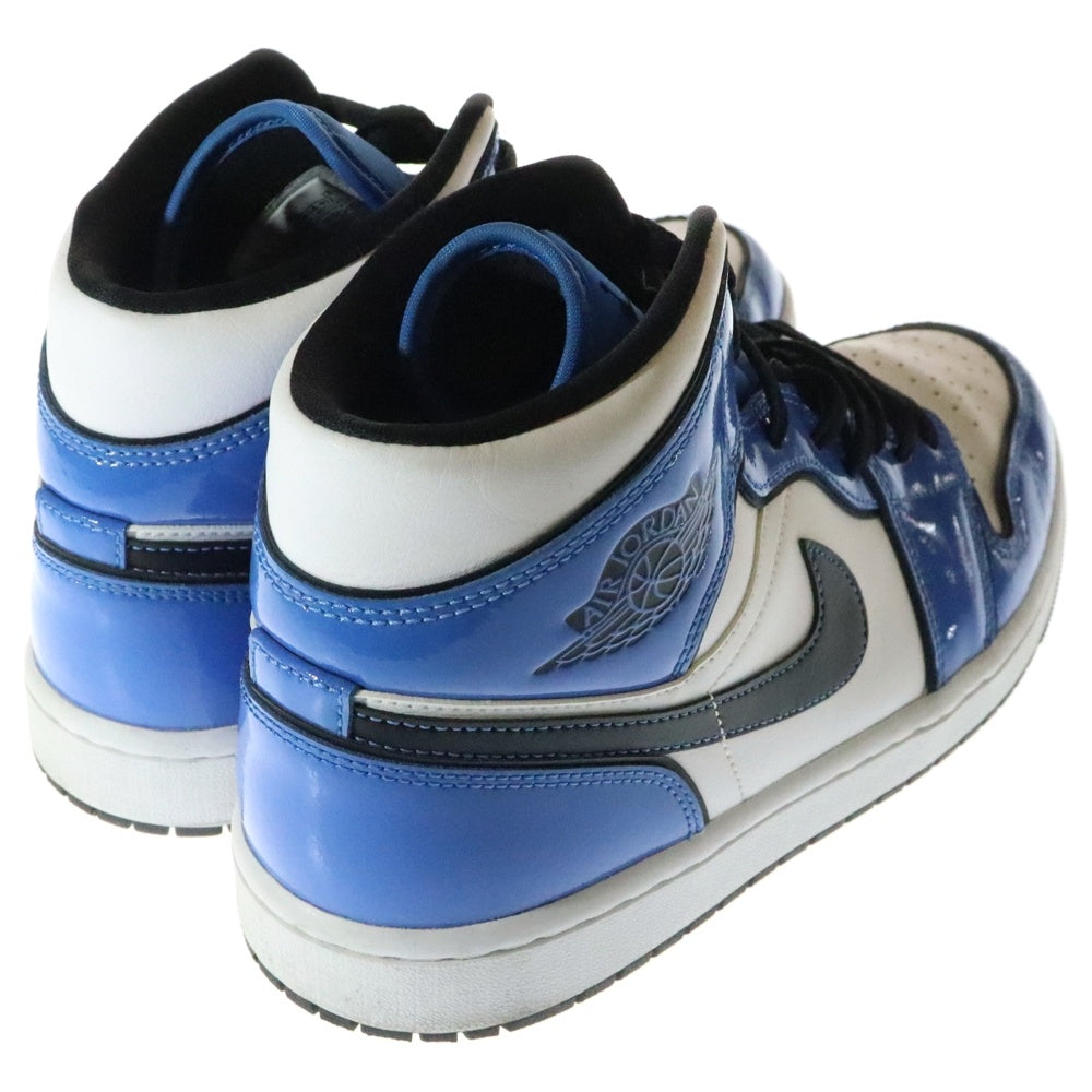 NIKE(ナイキ) AIR JORDAN 1 MID SIGNAL BLUE エアジョーダン1 ミッド SE シグナルブルー ハイカットスニーカー ブルー 27cm DD6834-402
