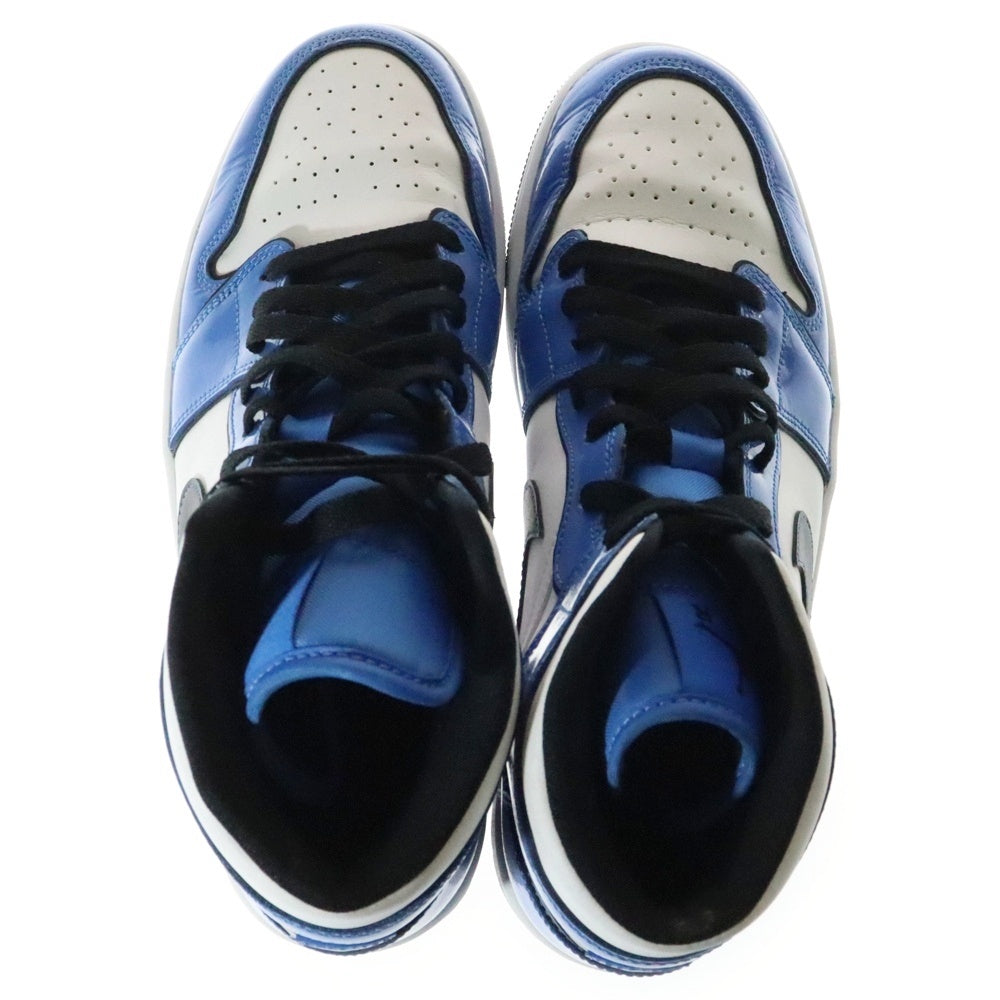 NIKE(ナイキ) AIR JORDAN 1 MID SIGNAL BLUE エアジョーダン1 ミッド SE シグナルブルー ハイカットスニーカー ブルー 27cm DD6834-402