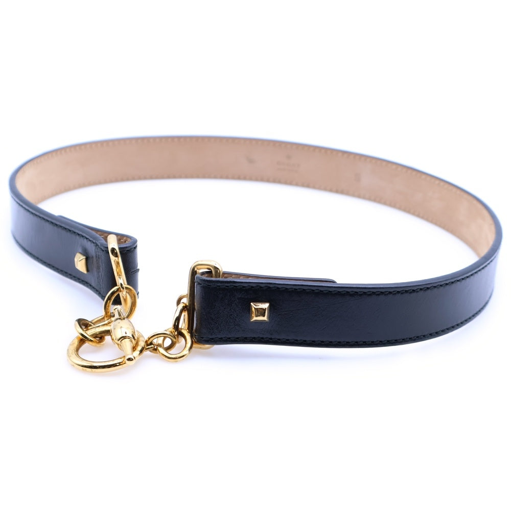 GUCCI(グッチ) レディース レザー ベルト ゴールド金具 S