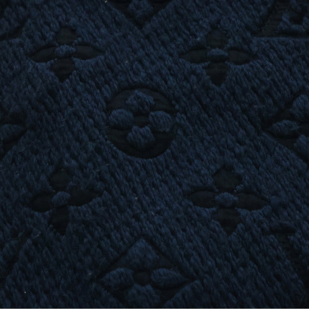 LOUIS VUITTON(ルイヴィトン) エシャルプ ロゴマニア モノグラム フリンジ マフラー ブルー M75504
