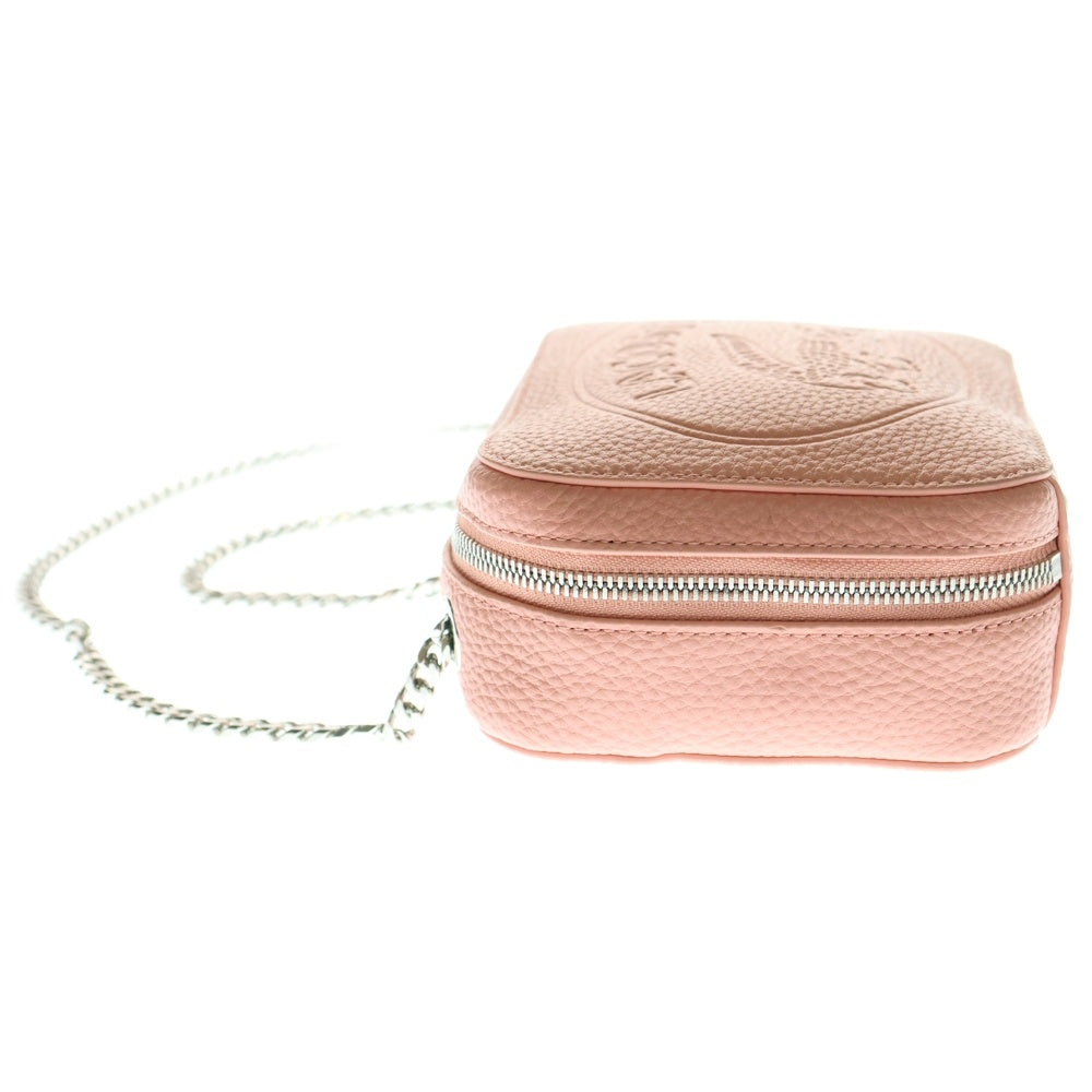 LACOSTE(ラコステ) ロゴ レザーチェーンショルダーバッグ ピンク