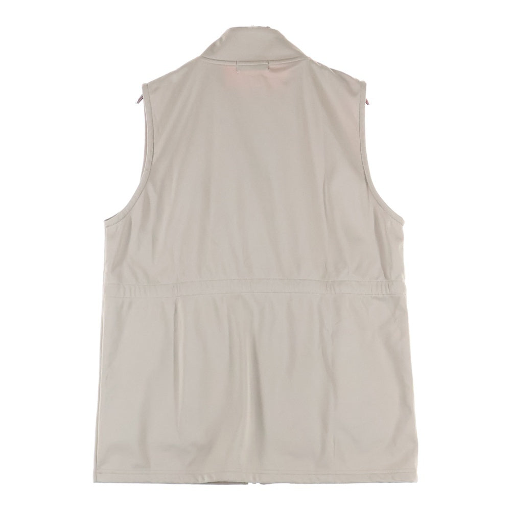 FILA(フィラ) ロゴ刺繍ジップノースリーブ ブルゾン ベスト ベージュ