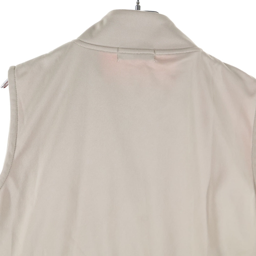 FILA(フィラ) ロゴ刺繍ジップノースリーブ ブルゾン ベスト ベージュ