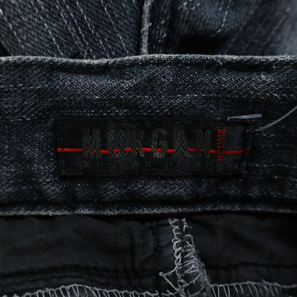 MORGAN HOMME(モルガンオム) サイドライン ジップフライデニムパンツ ブルー