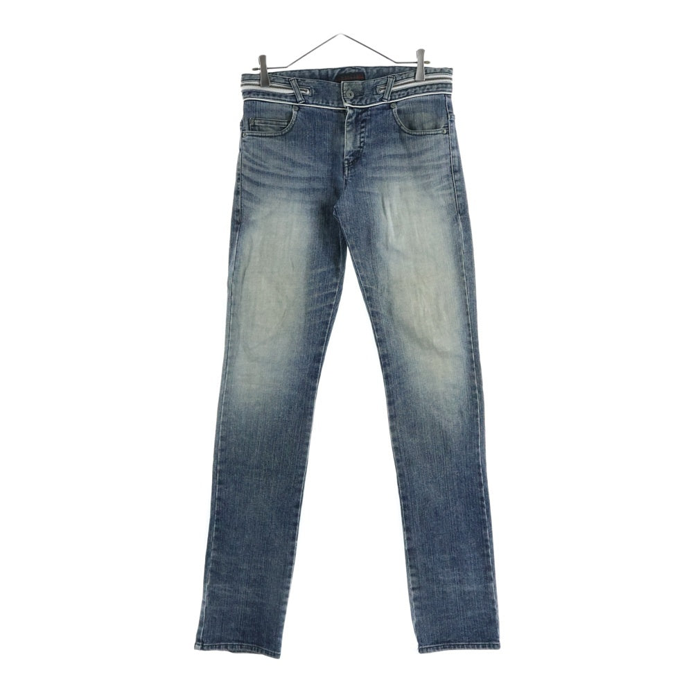 MORGAN HOMME(モルガンオム) ジップフライデニムパンツ ブルー