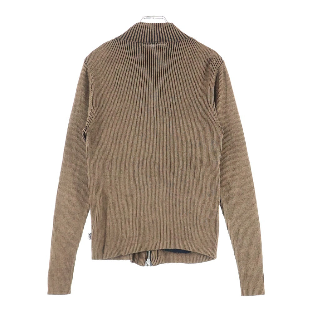 MORGAN HOMME(モルガンオム) ジップアップニット ブルゾン ブラウン